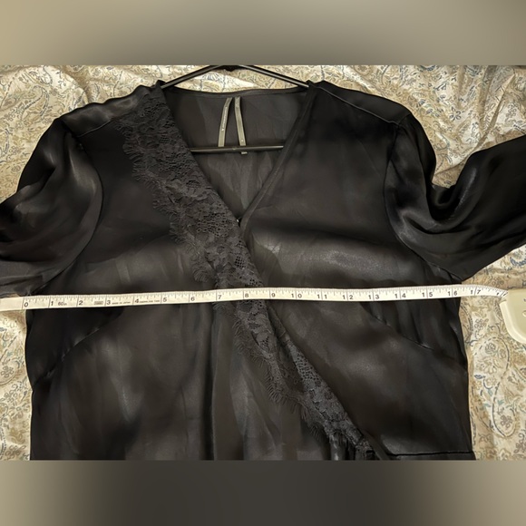 NWT Anthropologie Lace Trimmed Wrap Dress, Size Small - Picture 8 of 10